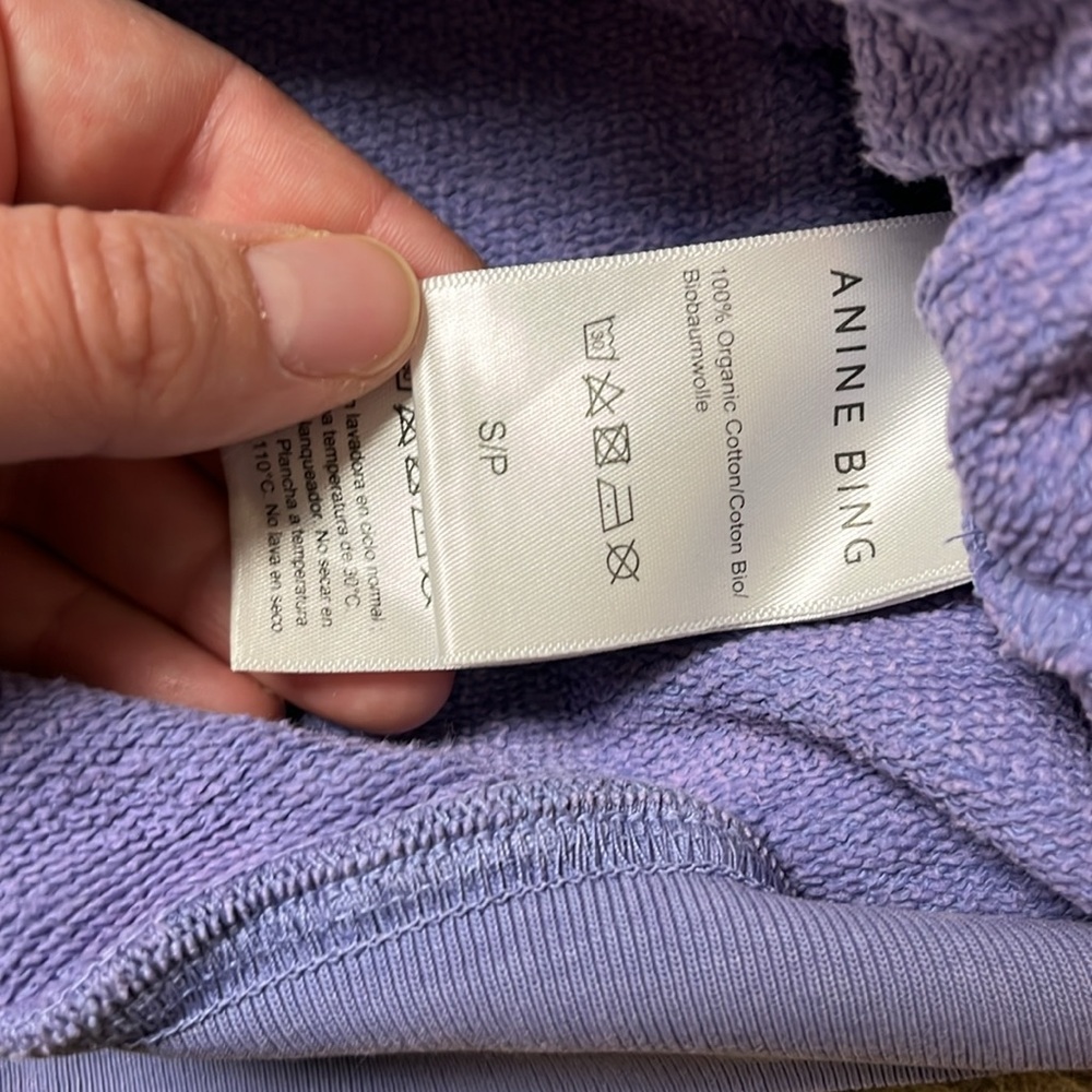 Anine Bing Oversized Lavender Sweatshirt - Picture 5 of 5